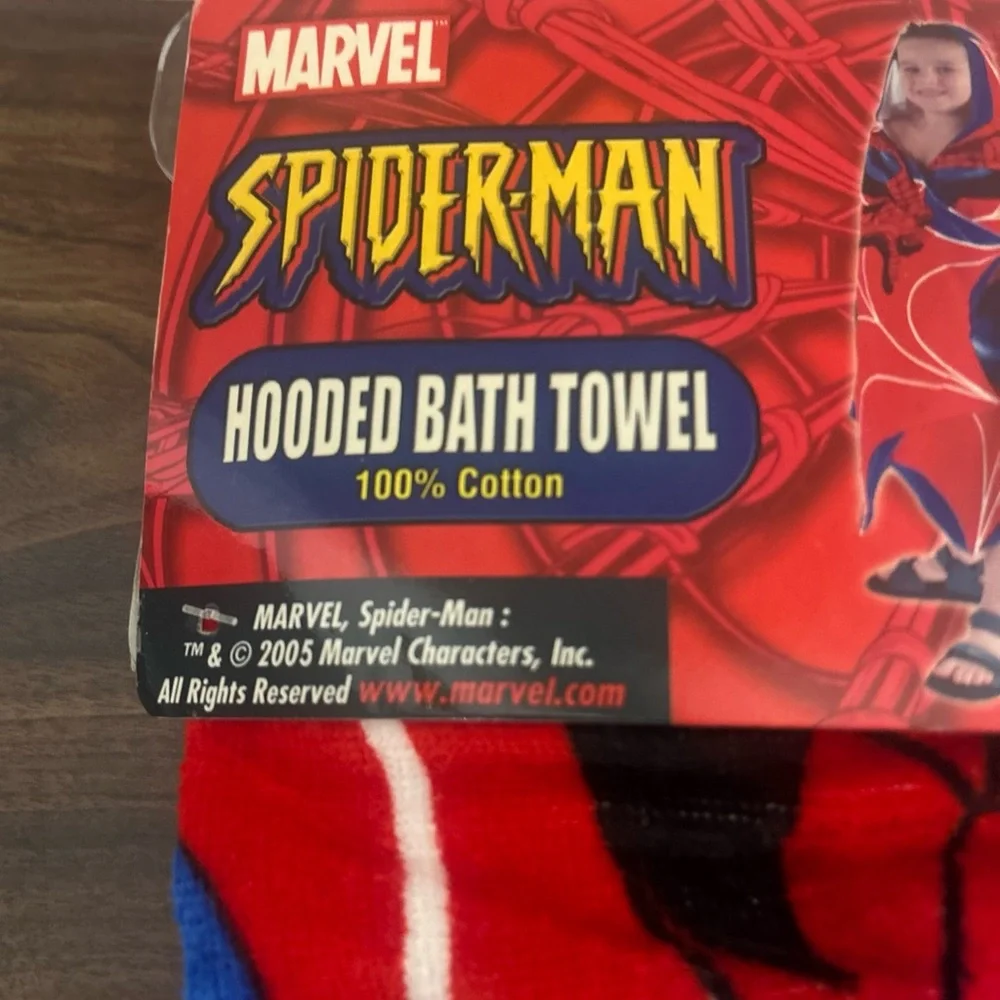Marvel Spider-Man Red and Blue Hooded Towel